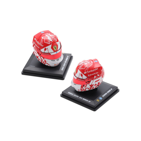 Casco de Charles Leclerc de la Scuderia Ferrari para el Gran Premio de Monaco, escala 1:5