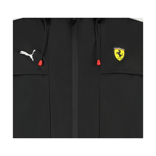 Chaqueta de hombre impermeable negra Scuderia Ferrari F1 2025
