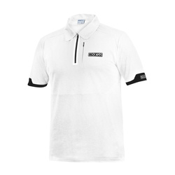 Polo Zip Sparco MY22 blanco