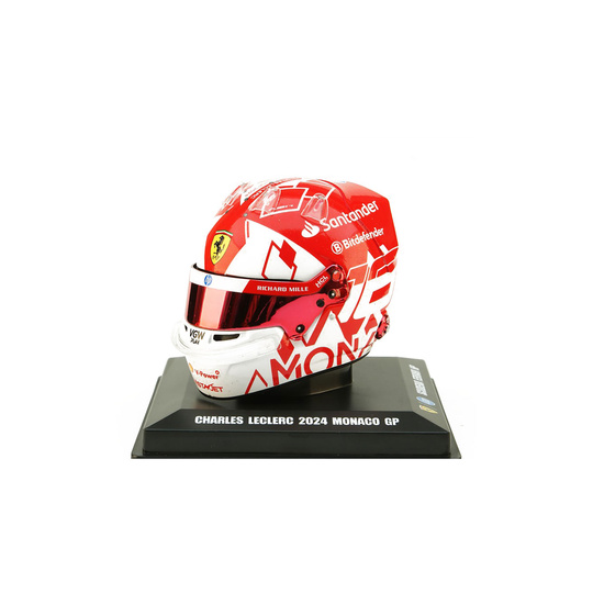 Casco de Charles Leclerc de la Scuderia Ferrari para el Gran Premio de Monaco, escala 1:5
