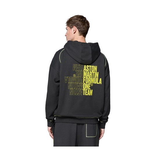 Sudadera con capucha hombre negra Aston Martin F1 2025