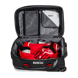 Bolsa de viaje con ruedas TRAVEL Sparco negro-rojo