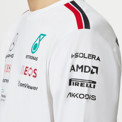 Camiseta de hombre Longsleeve blanco Team Mercedes AMG F1 