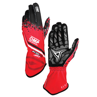 Guantes de karting OMP KS-2 ART my2025 rojo