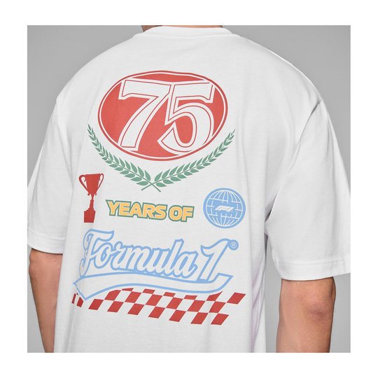 Camiseta Hombre Legacy Graphic blanca Formula 1 2025