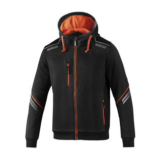 Sudadera con capucha Sparco TECH negro-naranja