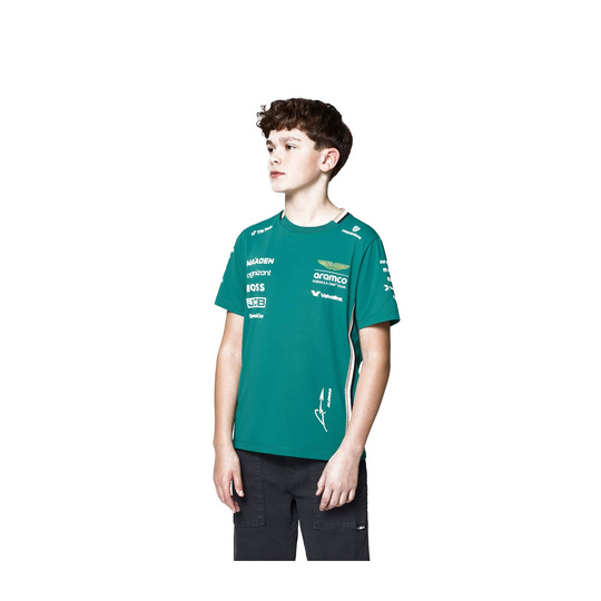 Camiseta Fernando Alonso Team Aston Martin F1 2025 para niños