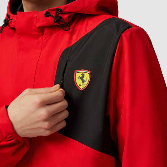 Chaqueta de hombre impermeable Rain Red Ferrari F1 2024