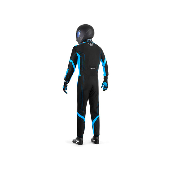 Traje de karting Sparco THUNDER negro-azul (FIA)