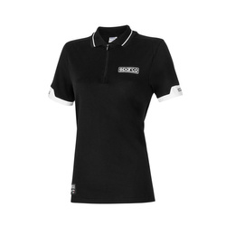 Polo de mujer ZIP Sparco negro