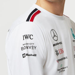 Camiseta de hombre Longsleeve blanco Team Mercedes AMG F1 