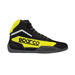 Botas de carreras Sparco GAMMA KG-4 negro/amarillo (homologación CIK)