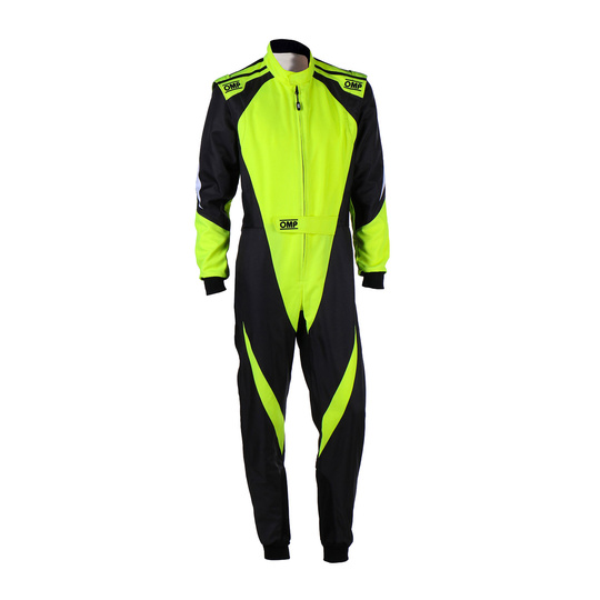 Mono de karting para niños OMP KS-3X 8877-2022 negro-amarillo