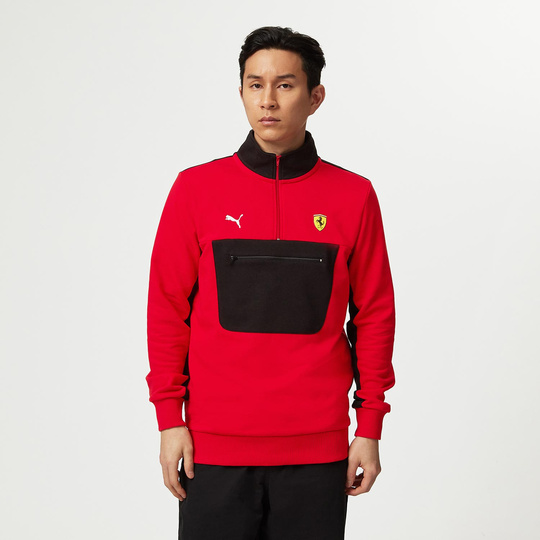 Sudadera con cremallera 1/4 Zip Red Ferrari F1 2024 para hombre