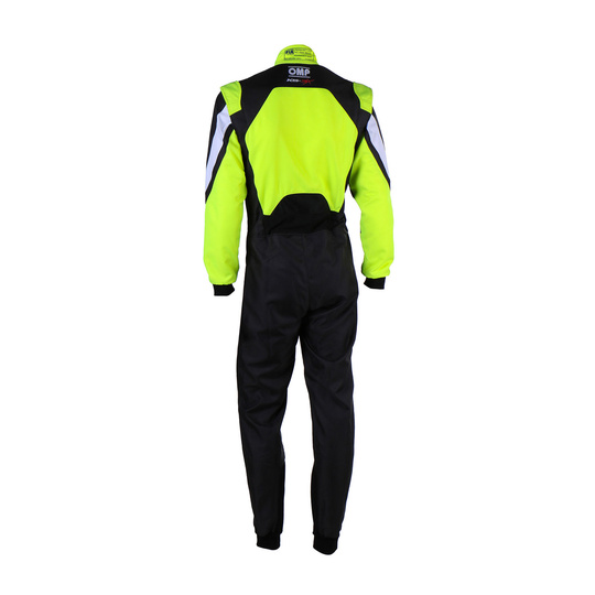 Mono de karting para niños OMP KS-3X 8877-2022 negro-amarillo