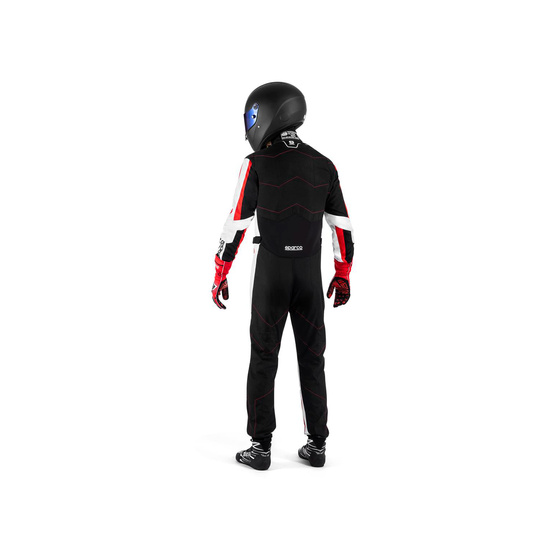 Traje de carreras de niños Sparco KERB negro-rojo (FIA)