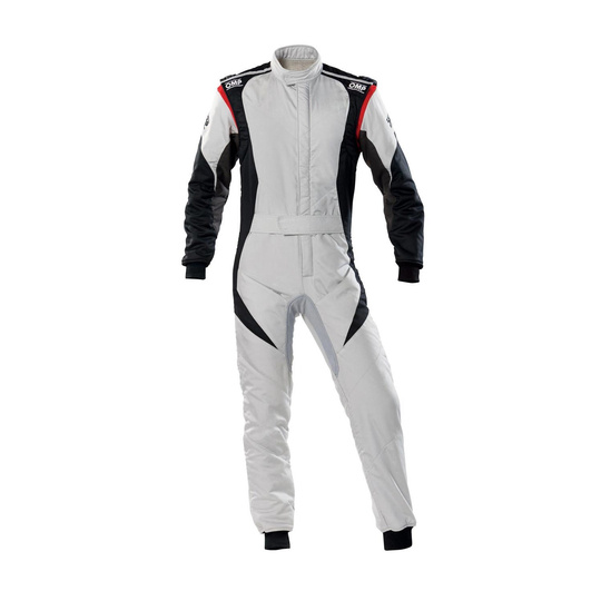 Traje de carreras OMP FIRST EVO MY20 color plata (homologación FIA)