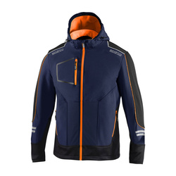 Chaqueta softshell Sparco TECH azul marino/naranja