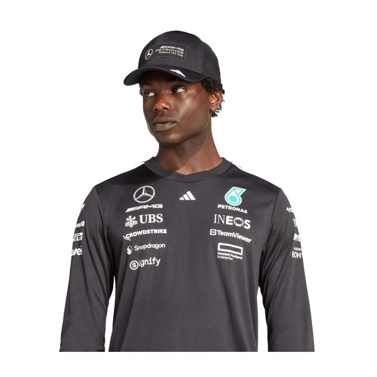 Camiseta de manga larga para hombre Team Mercedes AMG F1 2025 negro