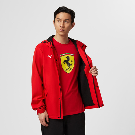 Chaqueta de hombre impermeable Rain Red Ferrari F1 2024