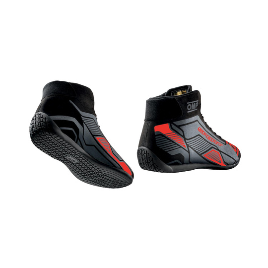 Botas de carreras OMP SPORT MY22 negro-rojo (FIA)