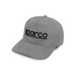 Gorra de beisbol Sparco SUEDE gris