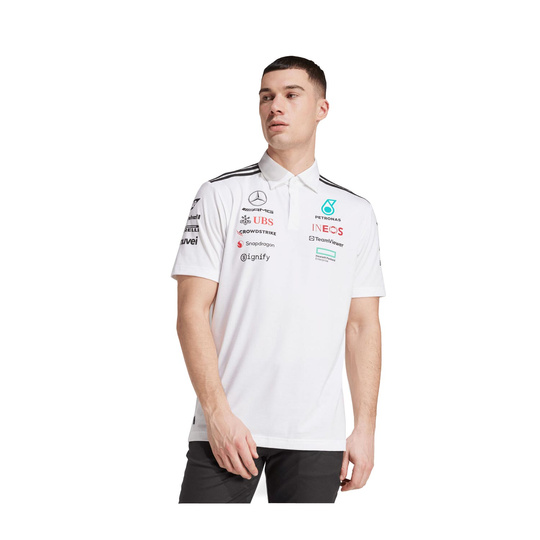 Polo hombre Team Mercedes AMG F1 2025 blanco