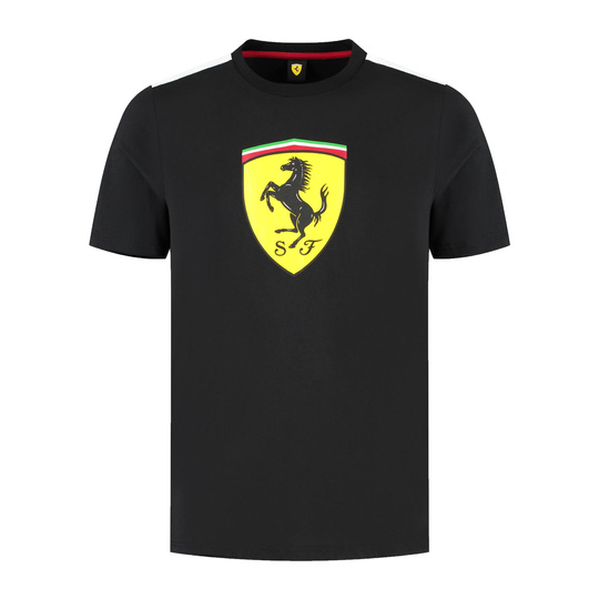 Camiseta infantil Shield negra Ferrari F1 2025