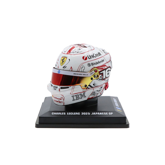 Casco de Charles Leclerc de la Scuderia Ferrari para el Gran Premio de Japan, escala 1:5