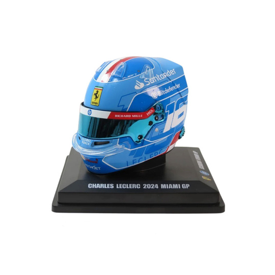 Casco de Charles Leclerc de la Scuderia Ferrari para el Gran Premio de Miami, escala 1:5