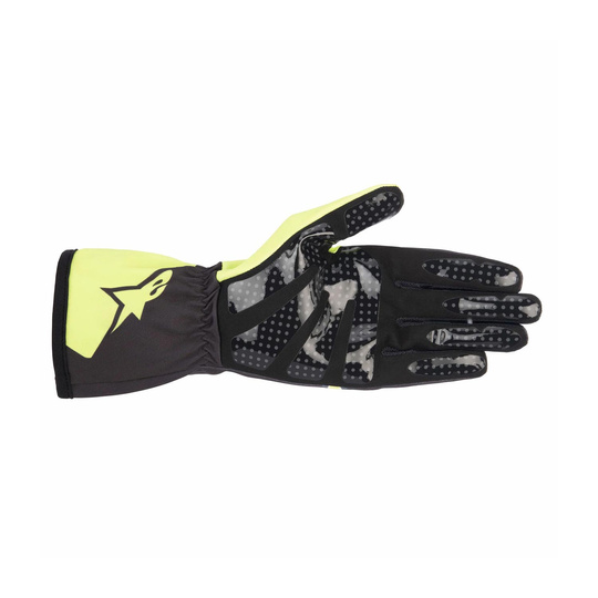 Guantes de karting Alpinestars TECH-1 K RACE V2 CORPORATE gris-amarillo