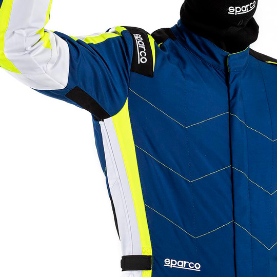 Traje de carreras de niños Sparco KERB gris-amarillo (FIA)