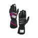 Guantes de carreras OMP FIRST MY24 negro/fucsia (FIA)