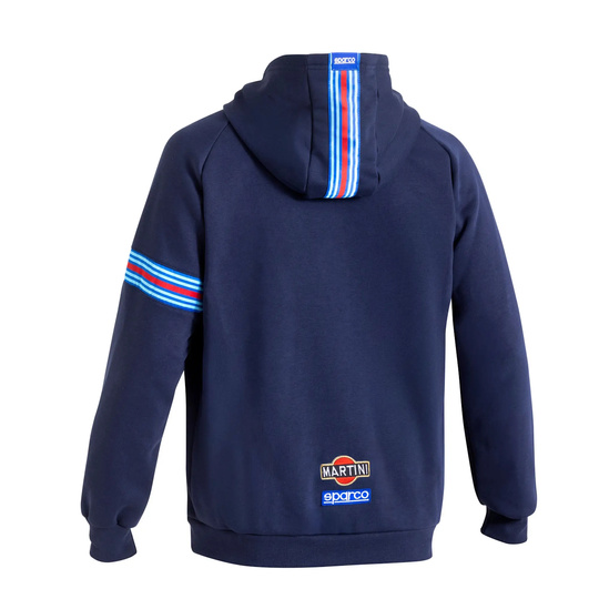 Sudadera con capucha de hombre Sparco Full Zip Martini Racing MY25 azul marino