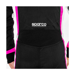 Traje de carreras de mujer de carreras Sparco KERB MY20 negro-rosado (CIK-FIA)