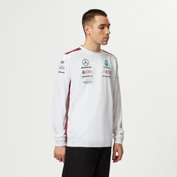 Camiseta de hombre Longsleeve blanco Team Mercedes AMG F1 