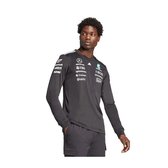 Camiseta de manga larga para hombre Team Mercedes AMG F1 2025 negro