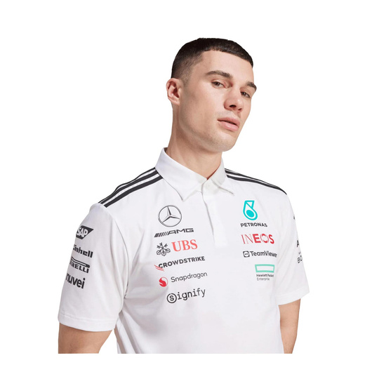 Polo hombre Team Mercedes AMG F1 2025 blanco