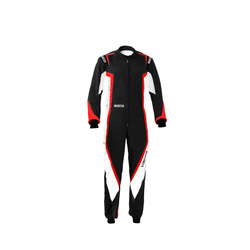 Traje de carreras de niños Sparco KERB MY20 negro-rojo (CIK-FIA)