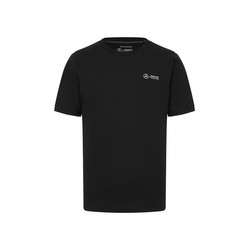 2024 Mercedes AMG F1 Camiseta negra con logo pequeño para hombre