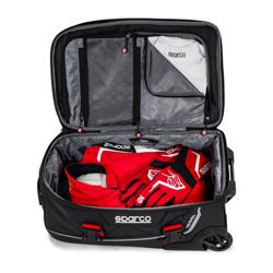 Bolsa de viaje con ruedas TRAVEL Sparco negro-rojo