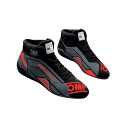 Botas de carreras OMP SPORT MY22 negro-rojo (FIA)