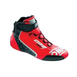 Botines OMP ONE EVO X rojo (FIA)