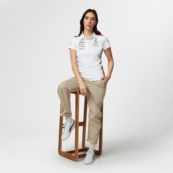 Camiseta Polo de mujer Team blanco Mercedes AMG F1 