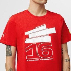 Camiseta de hombre Leclerc Driver Red Ferrari F1 