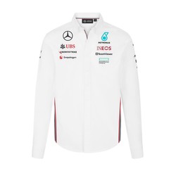 Camiseta manga larga hombre Team Mercedes AMG F1 2024 blanca