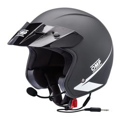 Casco abierto con intercomunicador OMP STAR-J negro