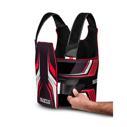 Chaleco protector Sparco K-Track negro-rojo