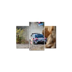 Cuadro de la lona Ott Tanak / Martin Jarveoja - Toyota Yaris WRC 90 x 50 cm