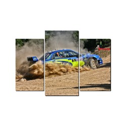 Cuadro de la lona Petter Solberg / Phil Mills - Subaru Impreza S10 WRC 180 x 100 cm